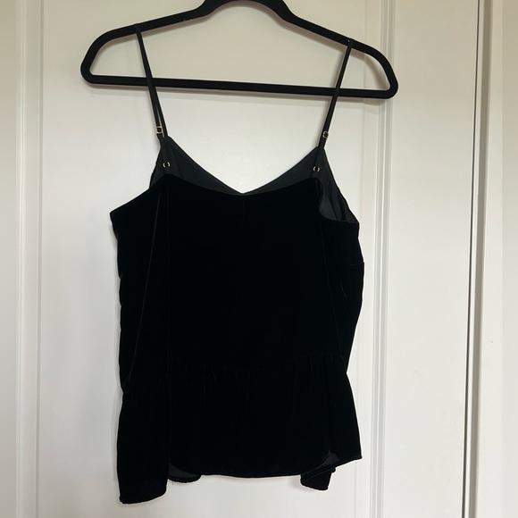 NWT JCREW Black Velvet Peplum Top SZ 8 - Picture 5 of 7